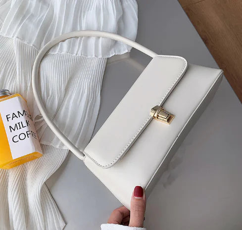 Retro Leather Baguette Armpit Shoulder Bag