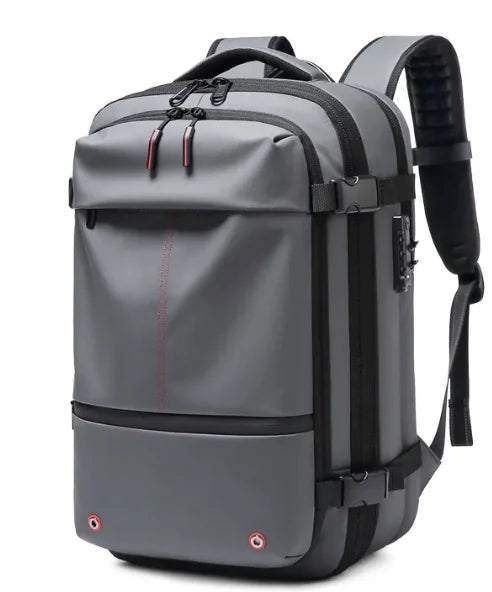 Multifunctional Travel Backpack – Air Compression, Expandable &amp; Anti-Theft