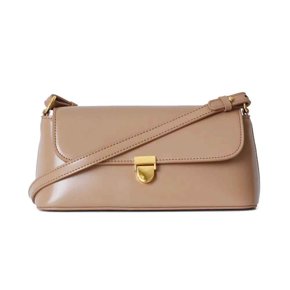 Retro Leather Baguette Armpit Shoulder Bag