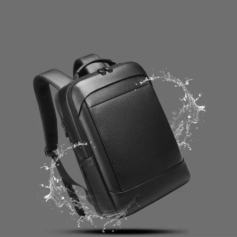 Executive Leather Commuter Backpack