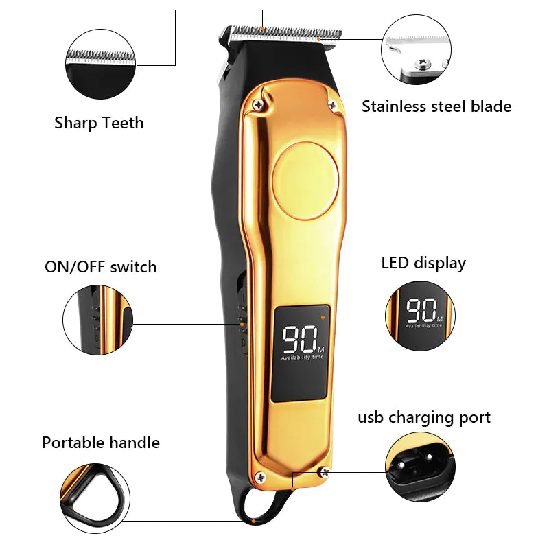 Rechargeable Professional Electric Hair Clipper for Men
