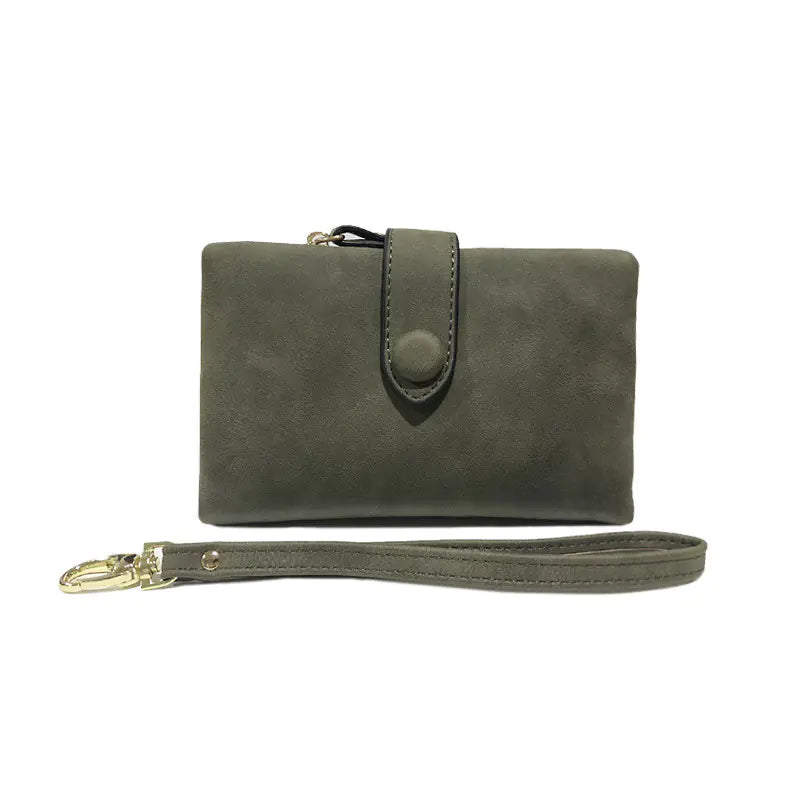 Matte Leather Wallet for Women