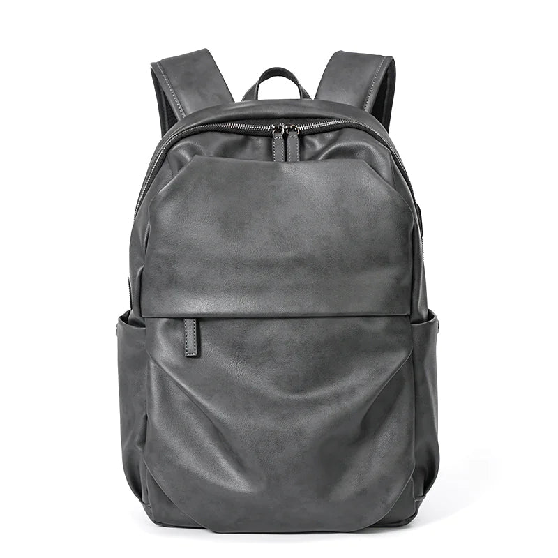 Black Leather Unisex Backpack – Timeless &amp; Sturdy Design
