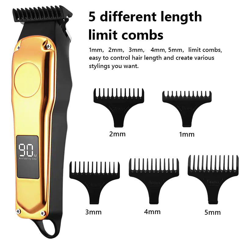 Rechargeable Professional Electric Hair Clipper for Men