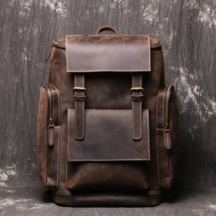 Gent's Rugged Leather Rucksack 