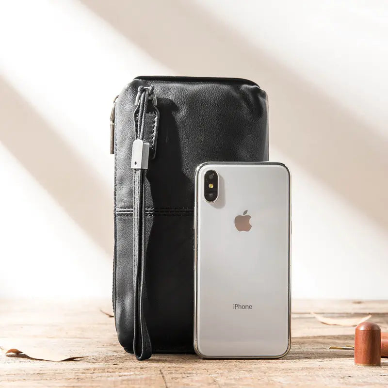 Genuine Leather Long Wallet for Men and Women