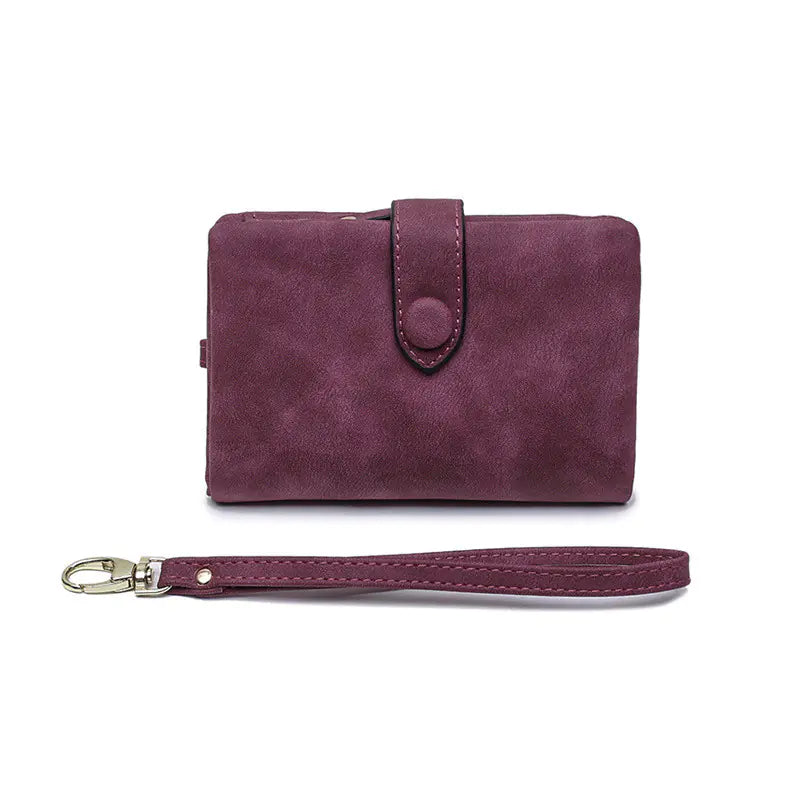 Matte Leather Wallet for Women